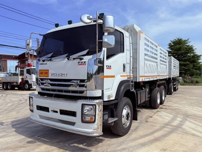 ISUZU FXZ 360 แรง พ่วงแม่ลูกดั้มพ์  ใส่ของได้ 30 ตัน