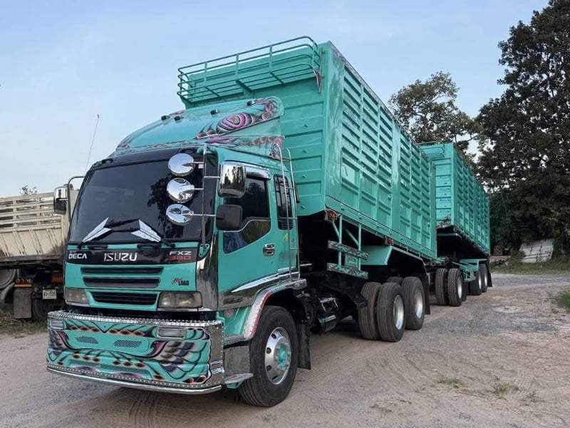 ISUZU FXZ 320 แรง พ่วงแม่ลูกดั้มพ์ กระบะเหล็กเปิดข้างได้ ISUZU FXZ 320 แรง พ่วงแม่ลูกดั้มพ์ กระบะเหล็กเปิดข้างได้
