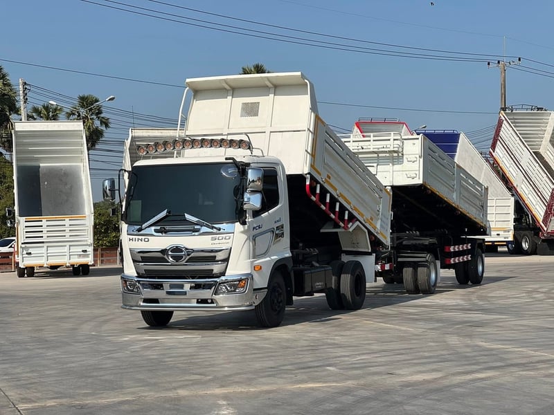 เข้าใหม่❗️ไมล์ 18,800 กิโล❗️HINO FC9J 210  6ล้อพ่วงแม่ลูกดัมพ์