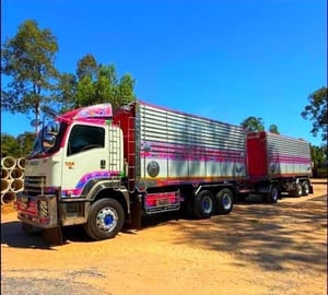 ISUZU FXZ 360 พ่วงแม่ลูกดั้มพ์ พื้นกระบะเรียบ