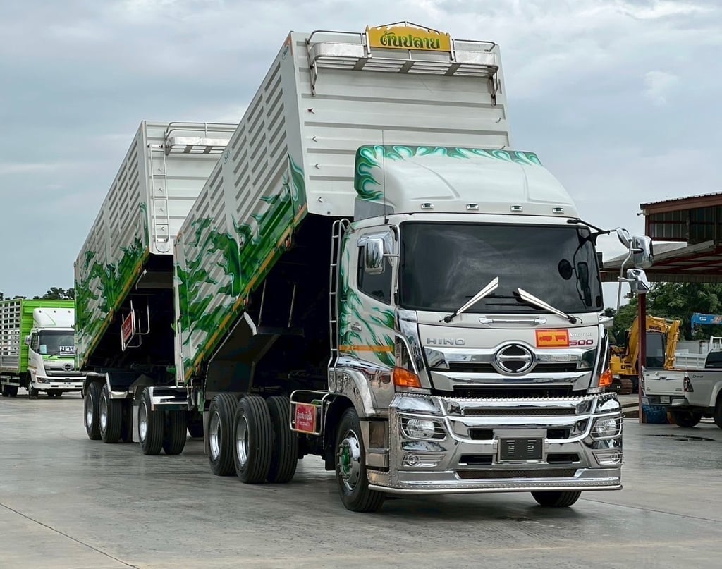 ไมล์ 71,600 กิโล❗️HINO FM2P 380 ปี 2566 พ่วงแม่ลูก