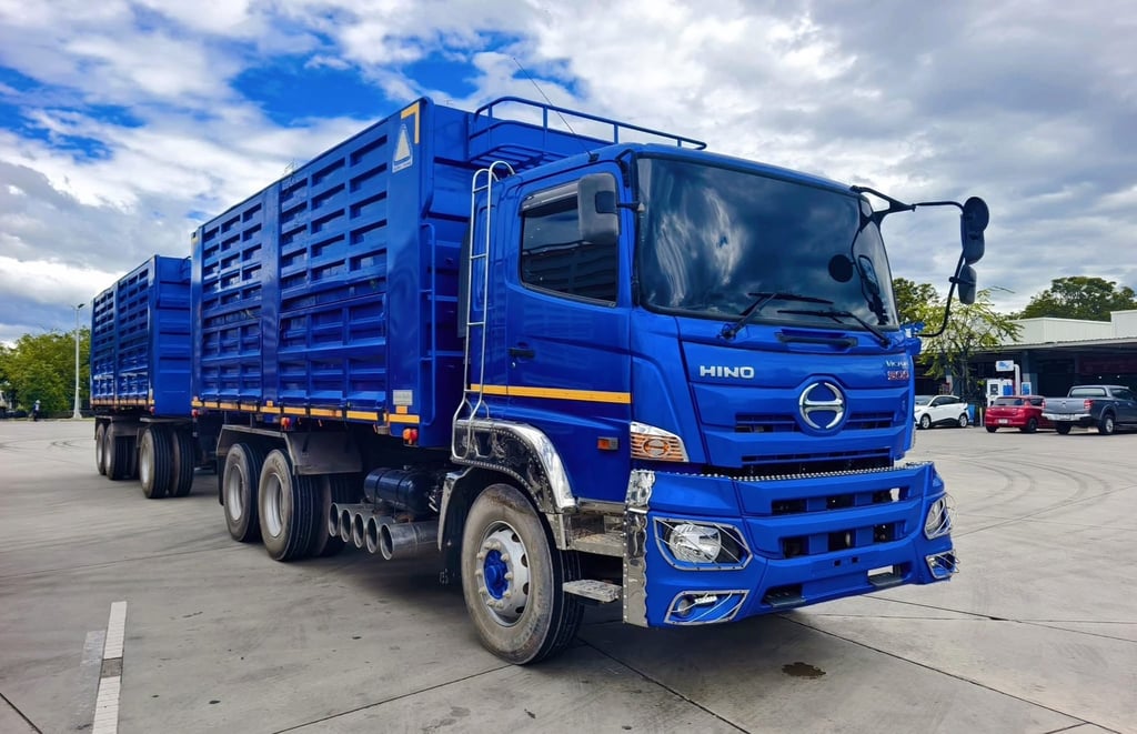 ไมล์ 546,48 กิโล❗️HINO FM 2P 380  พ่วงแม่ลูกดั้มพ์คอกเกษตร