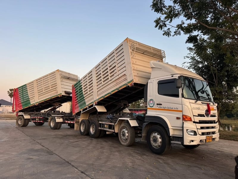 เข้าใหม่❗️ไมล์ 7 หมื่น❗️12ล้อ แท้ๆ GY2P 380 แรง พ่วงแม่ลูกดั้มพ์คอกเกษตร ปี 2565 เข้าใหม่❗️ไมล์ 7 หมื่น❗️12ล้อ แท้ๆ GY2P 380 แรง พ่วงแม่ลูกดั้มพ์คอกเกษตร ปี 2565