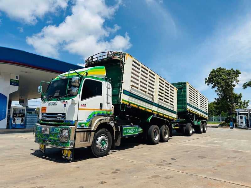 ดาวน์ 1 แสนได้เลย❗️ISUZU 360 พ่วงแม่ลูก ดั้มพ์เกษตร
