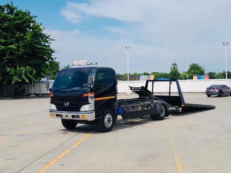 HINO XZU 136 รถสไลด์ถาดกองพื้น สแตนนเหล็ดพร้อมรีโมทไร้สาย 