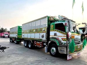 ISUZU FXZ 360 พ่วงแม่ลูกดั้มพ์ เฟืองเร็ว