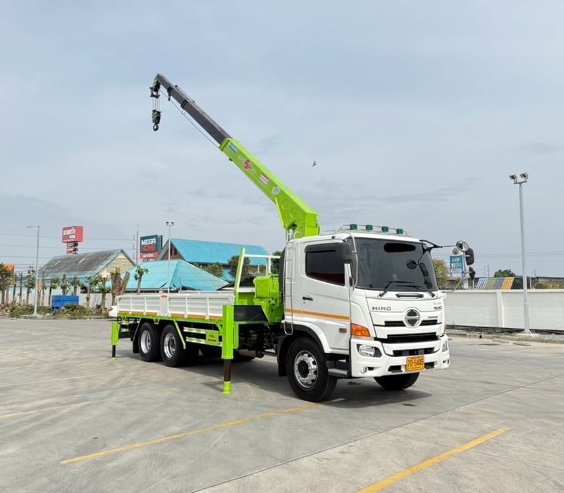 เข้าใหม่❗️เครน 8 ตัน เก่าญี่ปุ่น❗️ไมล์ 97,468 กิโล HINO FL8J 260 แรง