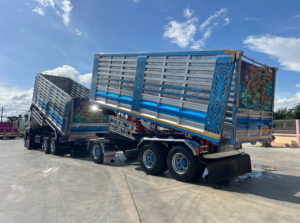 พ่วงแม่ลูกดั้ม ISUZU FXZ 360 MT ไฟใหม่ ไมล์ 184,141 กิโล พ่วงแม่ลูกดั้ม ISUZU FXZ 360 MT ไฟใหม่ ไมล์ 184,141 กิโล