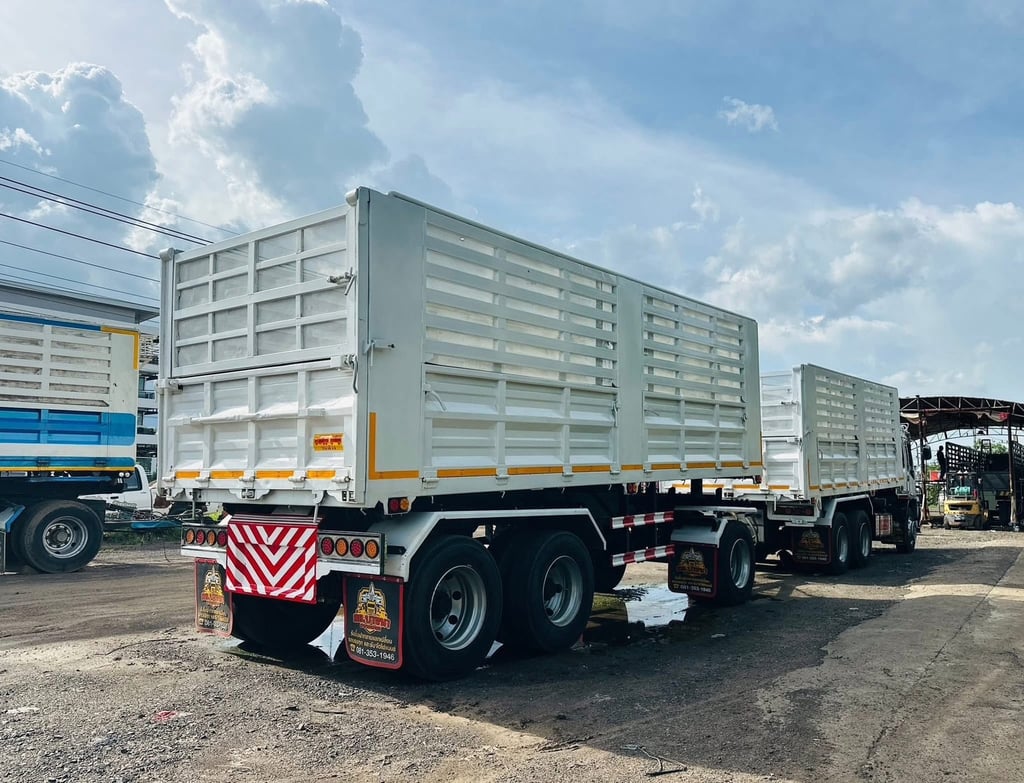 พ่วงแม่ลูก ISUZU 320 ดั้มพ์เกษตร บรรทุก 30 ตัน พ่วงแม่ลูก ISUZU 320 ดั้มพ์เกษตร บรรทุก 30 ตัน