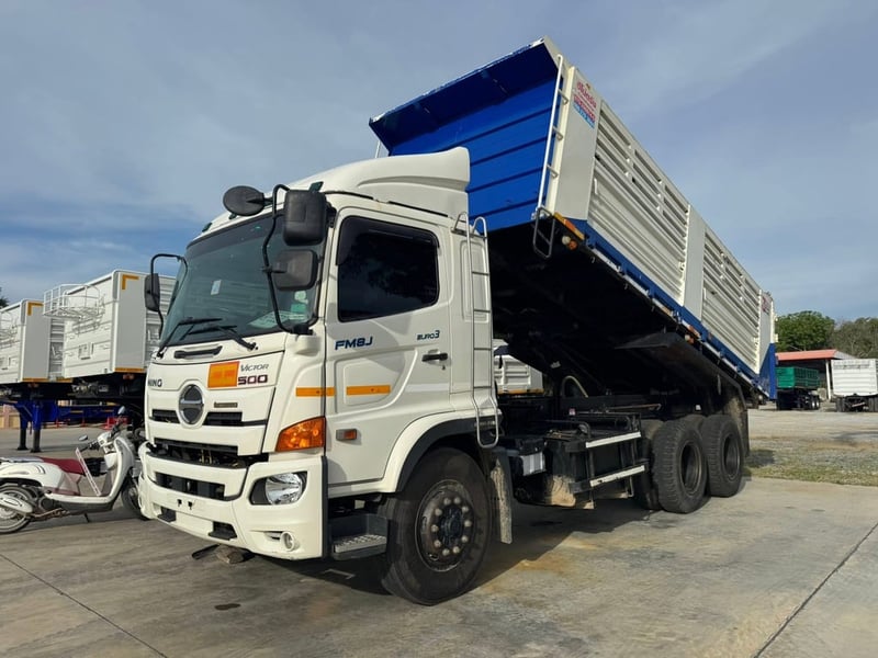 ไมล์ 8 หมื่นกว่า❗️HINO FM8J 260 ดั้มพ์ สามมิตร