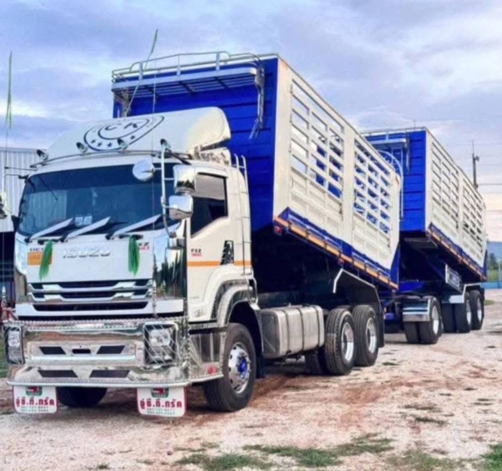 ISUZU FXZ 360 พ่วงแม่ลูกดั้มพ์ ใส่ของได้ 32.300 ตัน   อู่ ซีทีทรัค  ปี 2565