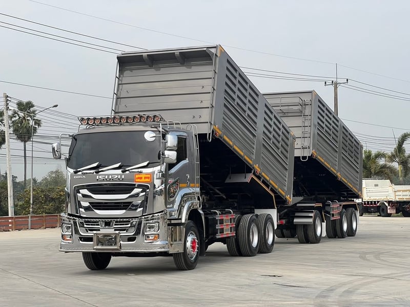 ไมล์ 186,748❗️ISUZU FXZ 360 MT  พ่วงแม่ลูกดั้มพ์เกษตร