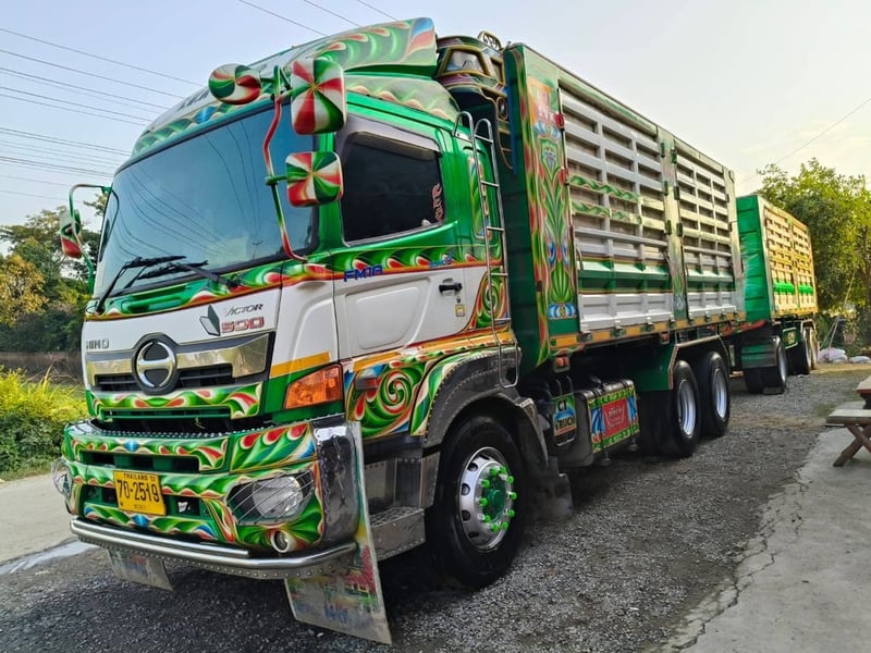 HINO 344 ปี 2560 พ่วงแม่ลูกดั้มพ์ เกษตร
