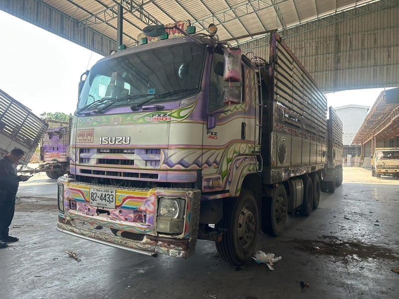 ISUZU 360 แรง พ่วงแม่ลูกดั้มพ์คอก
