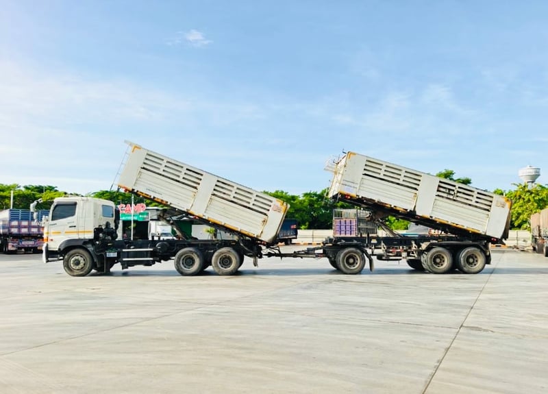 HINO FM1A 344 พ่วงแม่ลูกตั้มพ์สามมิตร ไมล์ 2 แสน ปี 2566 HINO FM1A 344 พ่วงแม่ลูกตั้มพ์สามมิตร ไมล์ 2 แสน ปี 2566