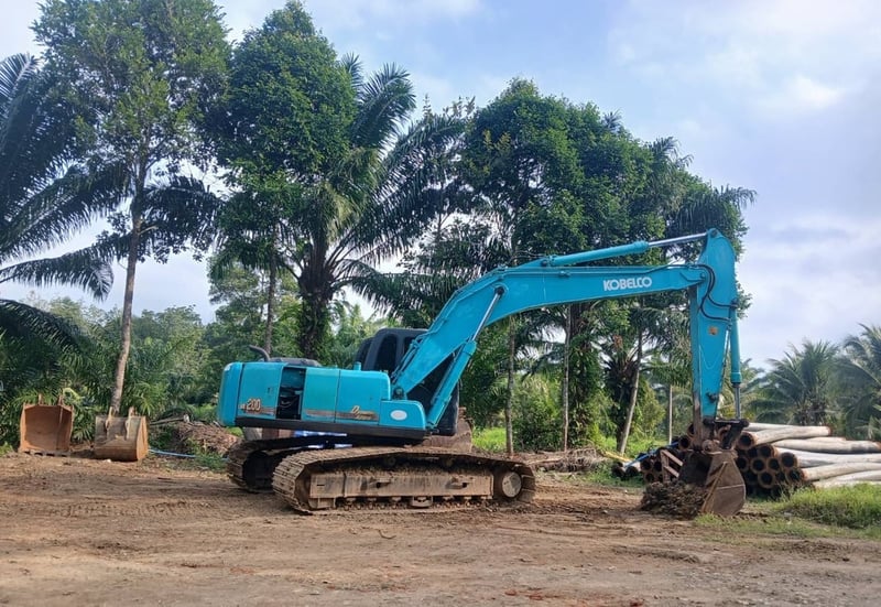 SK200-6 YN10 ไมล์ 9,000 ชม. มีไลน์หัวเจาะ