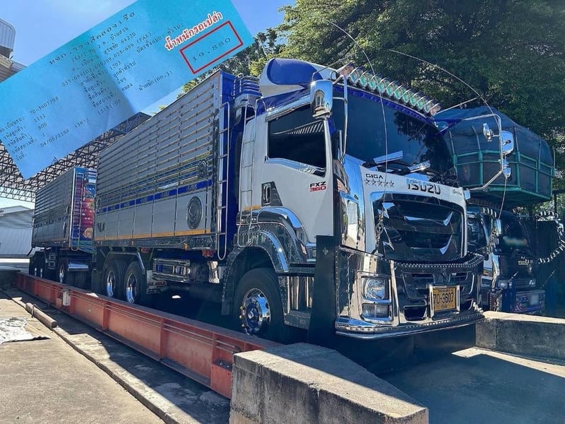 ISUZU FXZ 360 แรง พ่วงแม่ลููกดั้มพ์ เกษตร