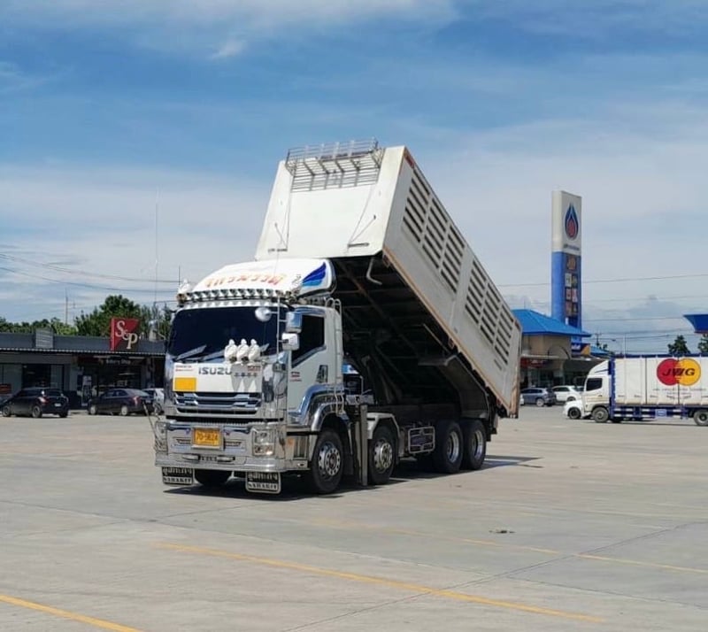 พ่วงแม่ลูกดั้ม แม่12ล้อ ISUZU FYH 360 MT ไมล์ 321,370 กิโล ดั้มพ์เกษตร