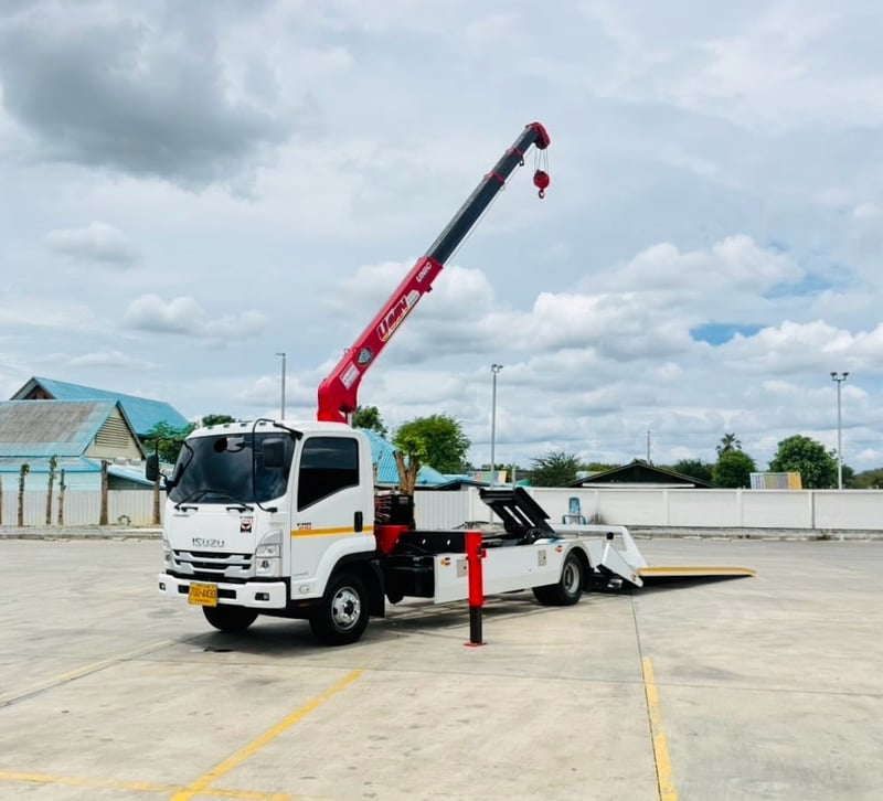 เข้าใหม่❗️ไมล์ 19,041 กิโล❗️รถสไลด์ติดเครน  ISUZU FRR210 MT สไลด์ถาดกองพื้น