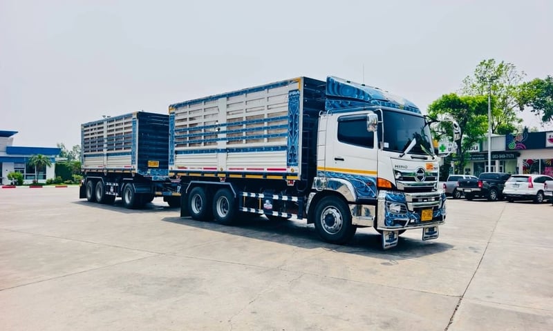 HINO FM2P 380 ไมล์ 8 หมี่น พ่วงแม่ลูกดั้มพ์