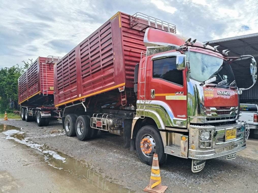 ISUZU FXZ 360 พ่วงแม่ลูกดั้ม ใส่ของได้ 30 ตัน + อู่ สหะกิจ ISUZU FXZ 360 พ่วงแม่ลูกดั้ม ใส่ของได้ 30 ตัน + อู่ สหะกิจ