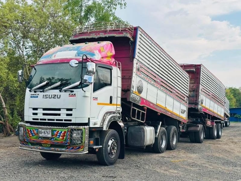 ISUZU FXZ 360 พ่วงแม่ลูกดั้มพ์เกษตร
