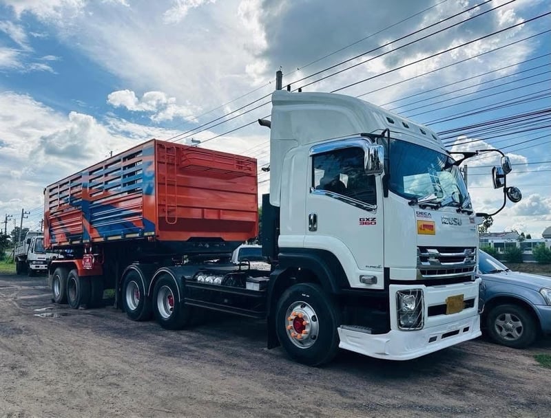 ดาวน์ต่ำ❗️ISUZU 360 หัวลาก พร้อมหางเซมิดั้มพ์ หัวปี 2557