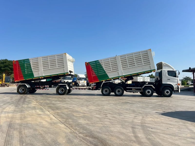 ไมล์ 72,226 กิโล❗️HINO GY2P 380 พ่วงแม่ลูกดั้มพ์เกษตร 12ล้อแท้ 