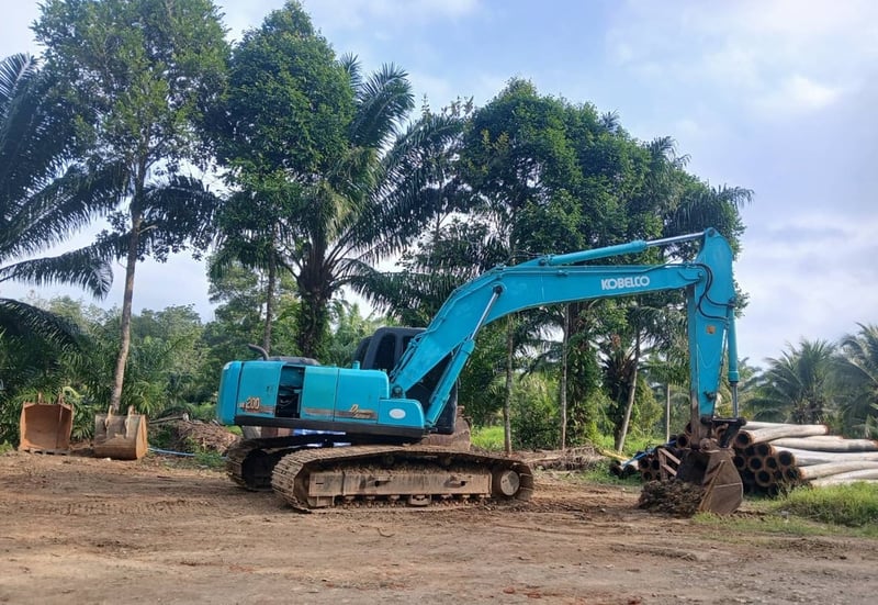 SK200-6 YN10 ไมล์ 9,000 ชม. มีไลน์หัวเจาะ