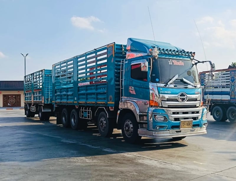 HINO GY2P 380 พ่วงแม่ลูก(ไม่ดั้มพ์) แม่12ล้อแท้ๆ