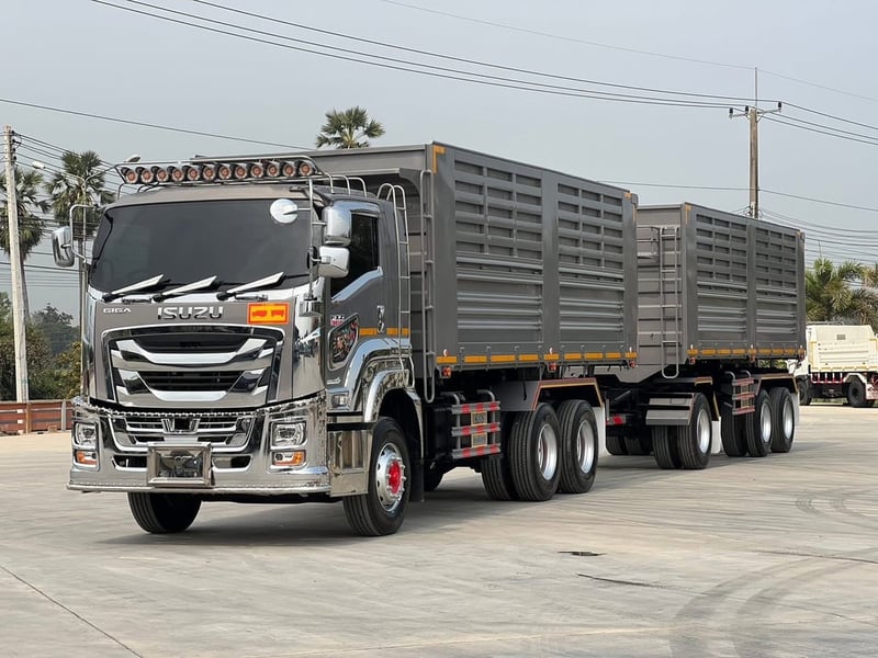 ไมล์ 186,748❗️ISUZU FXZ 360 MT  พ่วงแม่ลูกดั้มพ์เกษตร
