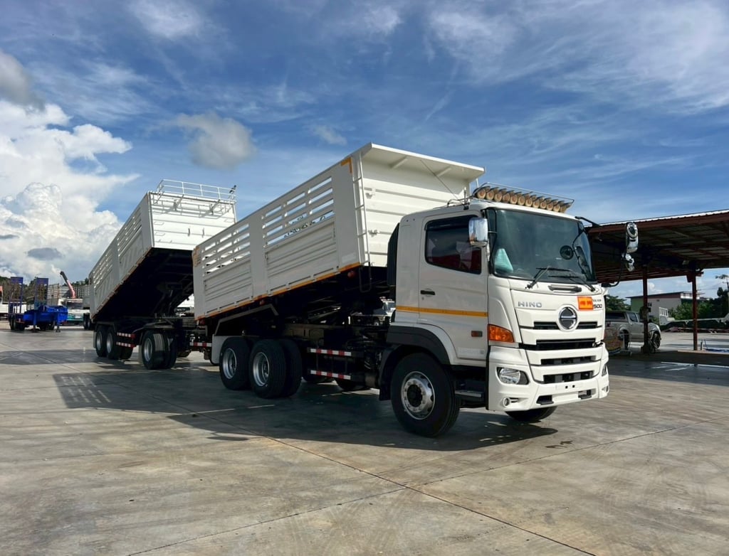 พ่วงแม่ลูก HINO FM1A 344 แรง ดั้มพ์ สามมิตร พ่วงแม่ลูก HINO FM1A 344 แรง ดั้มพ์ สามมิตร