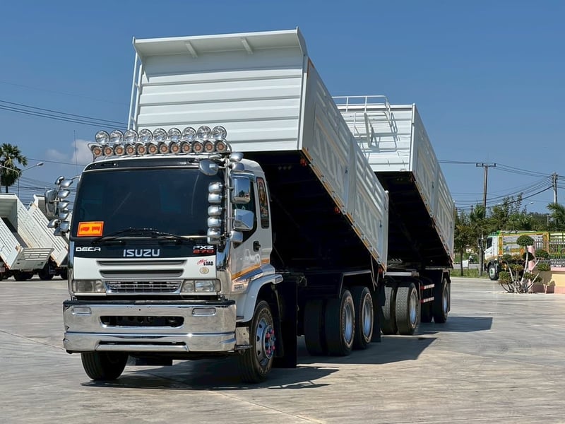 ไมล์777,333❗️ISUZU FXZ 270 ยูโร พ่วงแม่ลูก ดั้มพ์สามมิตร