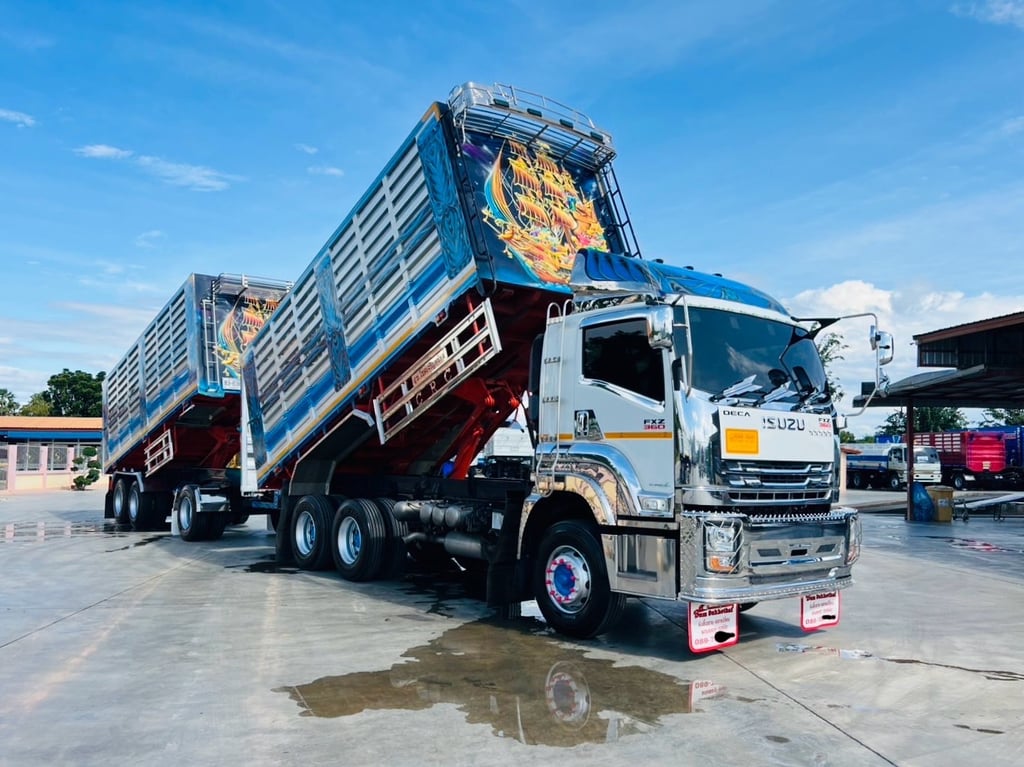 พ่วงแม่ลูก ISUZU FXZ 360 MT ไฟใหม่ ดั้มพ์เกษตร เลขไมล์ 184,141 กิโล พ่วงแม่ลูก ISUZU FXZ 360 MT ไฟใหม่ ดั้มพ์เกษตร เลขไมล์ 184,141 กิโล