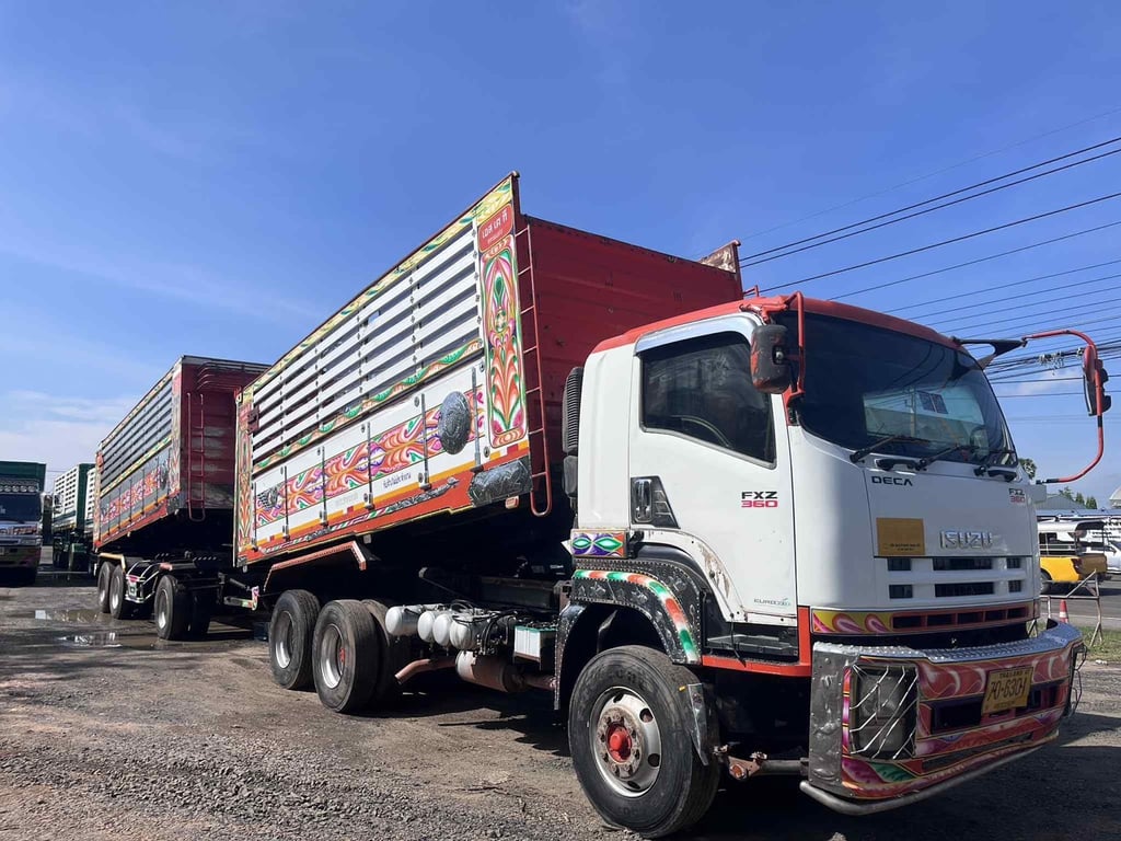 ISUZU FXZ 360 ปี 2560 พ่วงแม่ลูก ดั้มพ์เกษตร ISUZU FXZ 360 ปี 2560 พ่วงแม่ลูก ดั้มพ์เกษตร