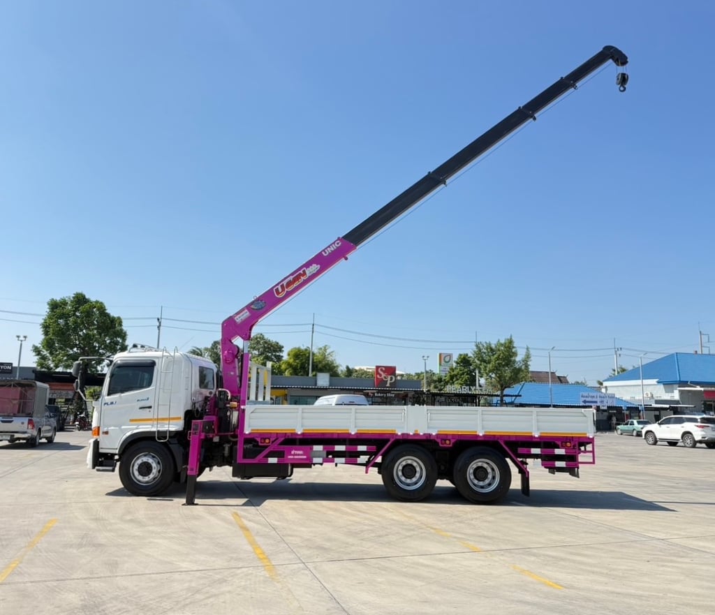 HINO FL8J 260 ปี 2566 ติดเครน 5 ตัน ยี่ห้อ UNIC  URU 505 ยาว 5 ปลอก