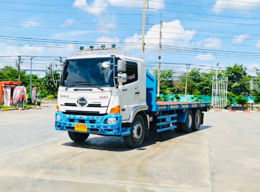ไมล์ 7 หมื่นกว่า❗️HINO FL8J 260 เเรง  กะบะพื้นเรียบ 7.45 เมตร ปี 2566