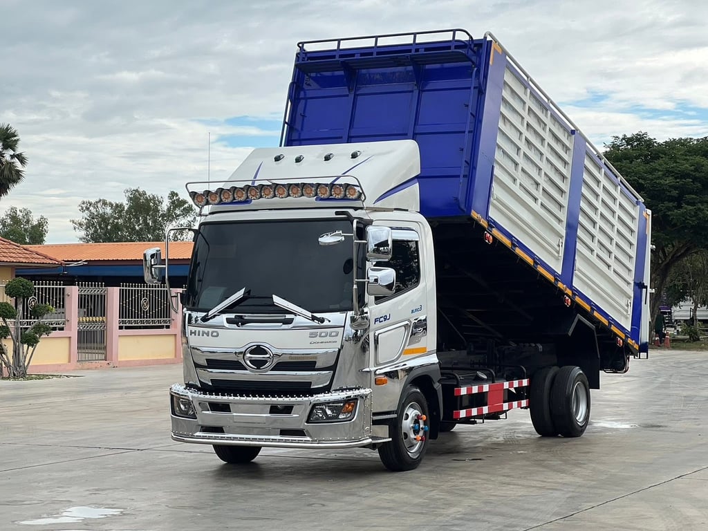 ไมล์ 16,385 กิโล❗️HINO FC9J 210 ดั้มพ์  คอกเกษตร ยาว 5.50 เมตร ปี 2565