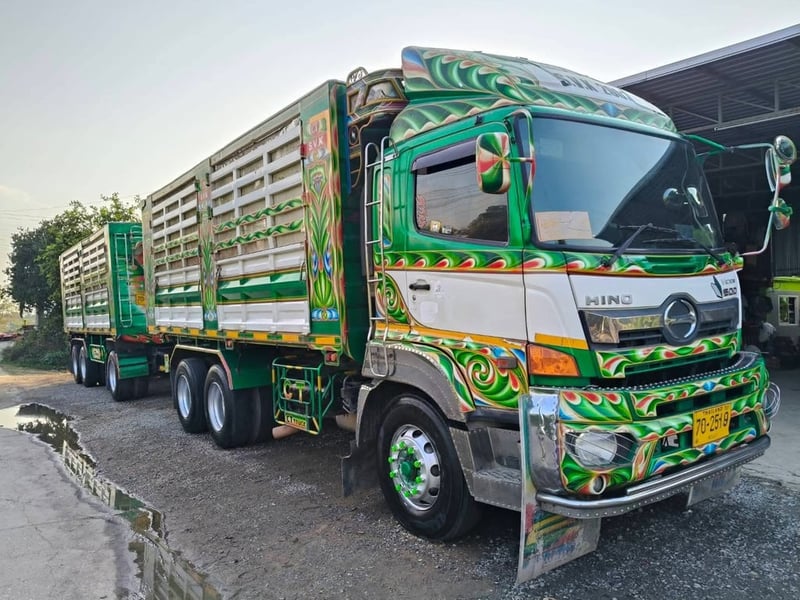 HINO 344 พ่วงแม่ลูกดั้มพ์เกษตร HINO 344 พ่วงแม่ลูกดั้มพ์เกษตร