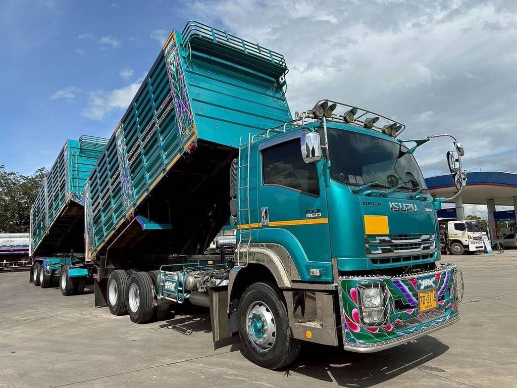 ISUZU FXZ 360 แรง พ่วงแม่ลูกดั้มพ์ ISUZU FXZ 360 แรง พ่วงแม่ลูกดั้มพ์