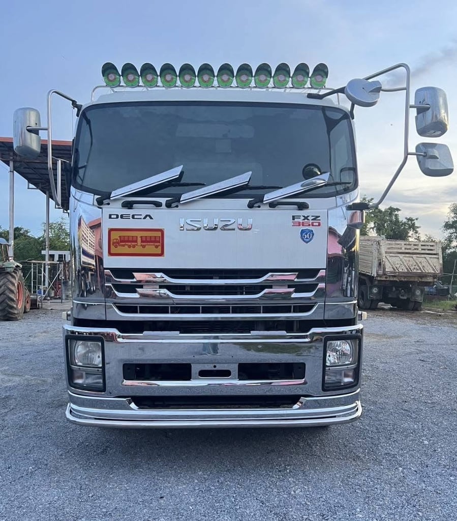 ISUZU FXZ 360 ดั้มพ์คอกสูง มีลำโพง ลากลูกพ่วง