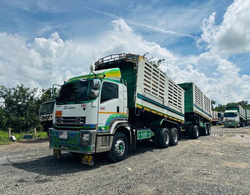 ISUZU FXZ  360 แรง พ่วงแม่ลูกดั้มพ์เกษตร