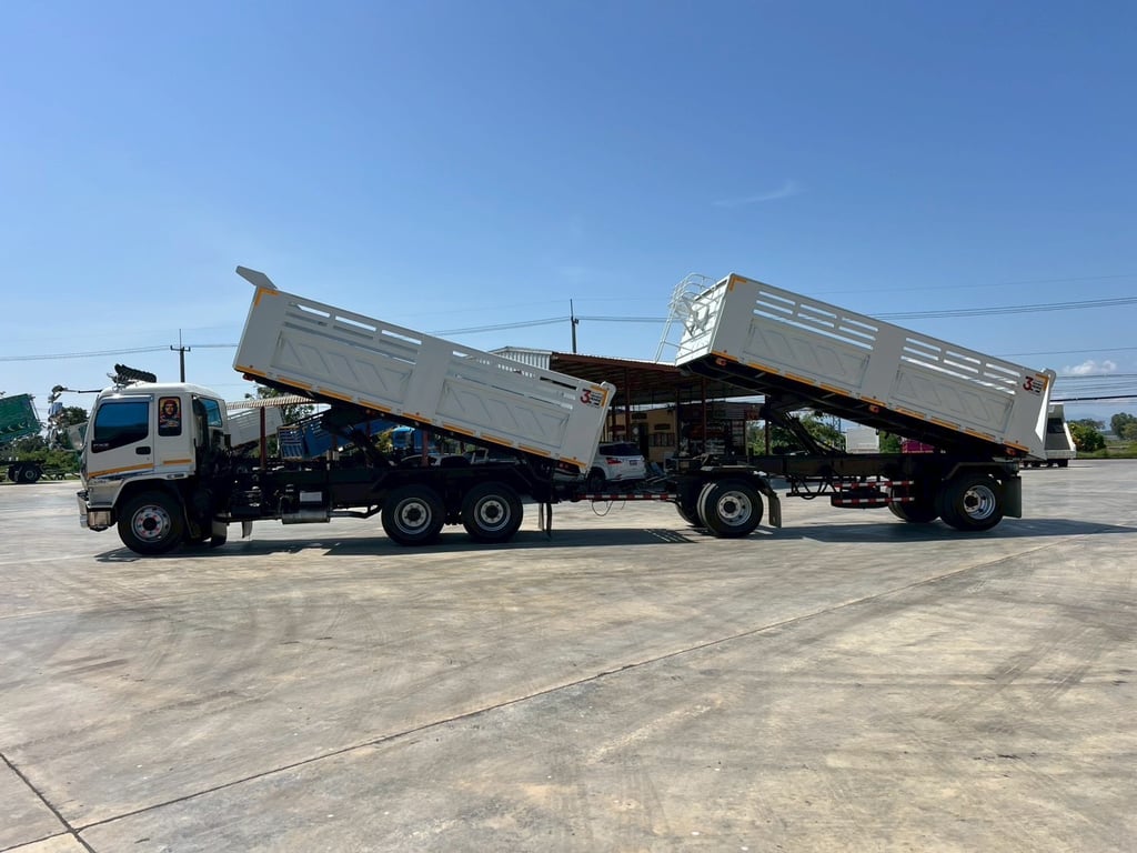 ISUZU FXZ 270 ยูโร พ่วงแม่ลูกดั้มพ์ สามมิตร