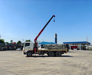 HINO FL8J 260 ปี 2565 ติดเครน 3 ตัน  3 ปลอก กะบะพื้นเรียบ 