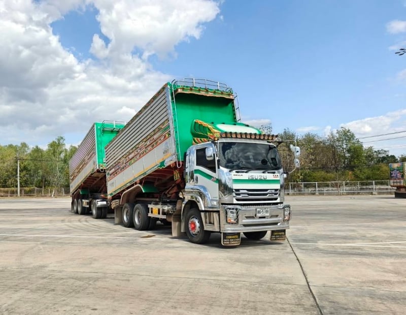 รถพ่วงแม่ลูกดั้มพ์ ISUZU FXZ 360 MT ปี 2566  กะบะปีเนียม