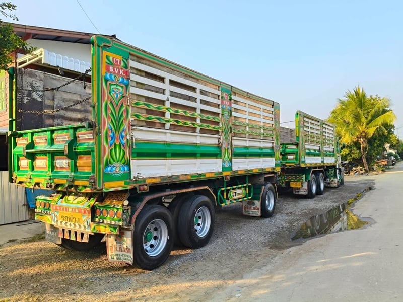 HINO 344 พ่วงแม่ลูกดั้มพ์เกษตร HINO 344 พ่วงแม่ลูกดั้มพ์เกษตร