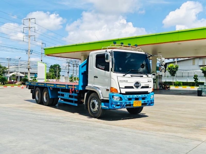 ไมล์ 72,796❗️HINO FL8J 260 เเรง  กะบะพื้นเรียบยาว 7.45 เมตร ปี 2566