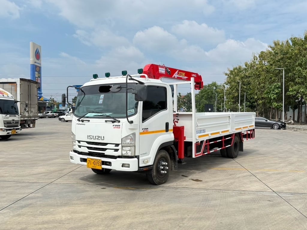 ไมล์ 149,306 กิโล❗️ISUZU FRR 210 แรง ติดเครน  UNIC AK 373 ขนาด 3 ตัน