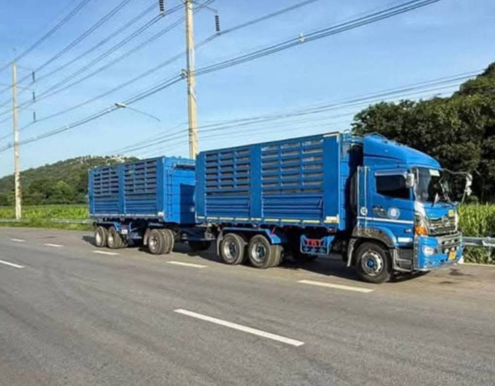 HINO 344 แรง พ่วงแม่ลูกดั้มพ์เกษตร  บรรทุก 30.700 ตัน