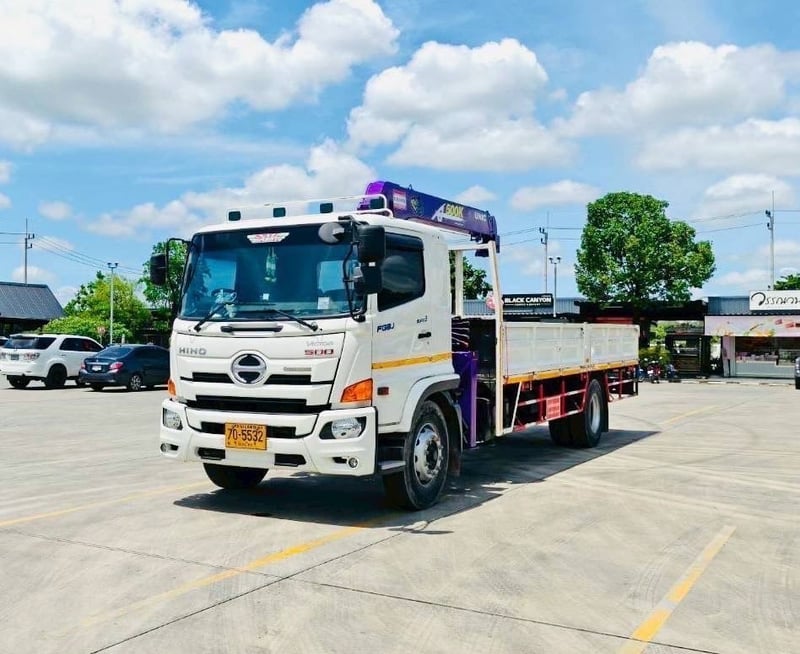 HINO FG8J 240 ปี 2566 ติดเครน 5 ตัน  3 ปลอก